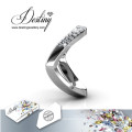 Destiny Jewellery Crystal From Swarovski Curved Brilliant Ring